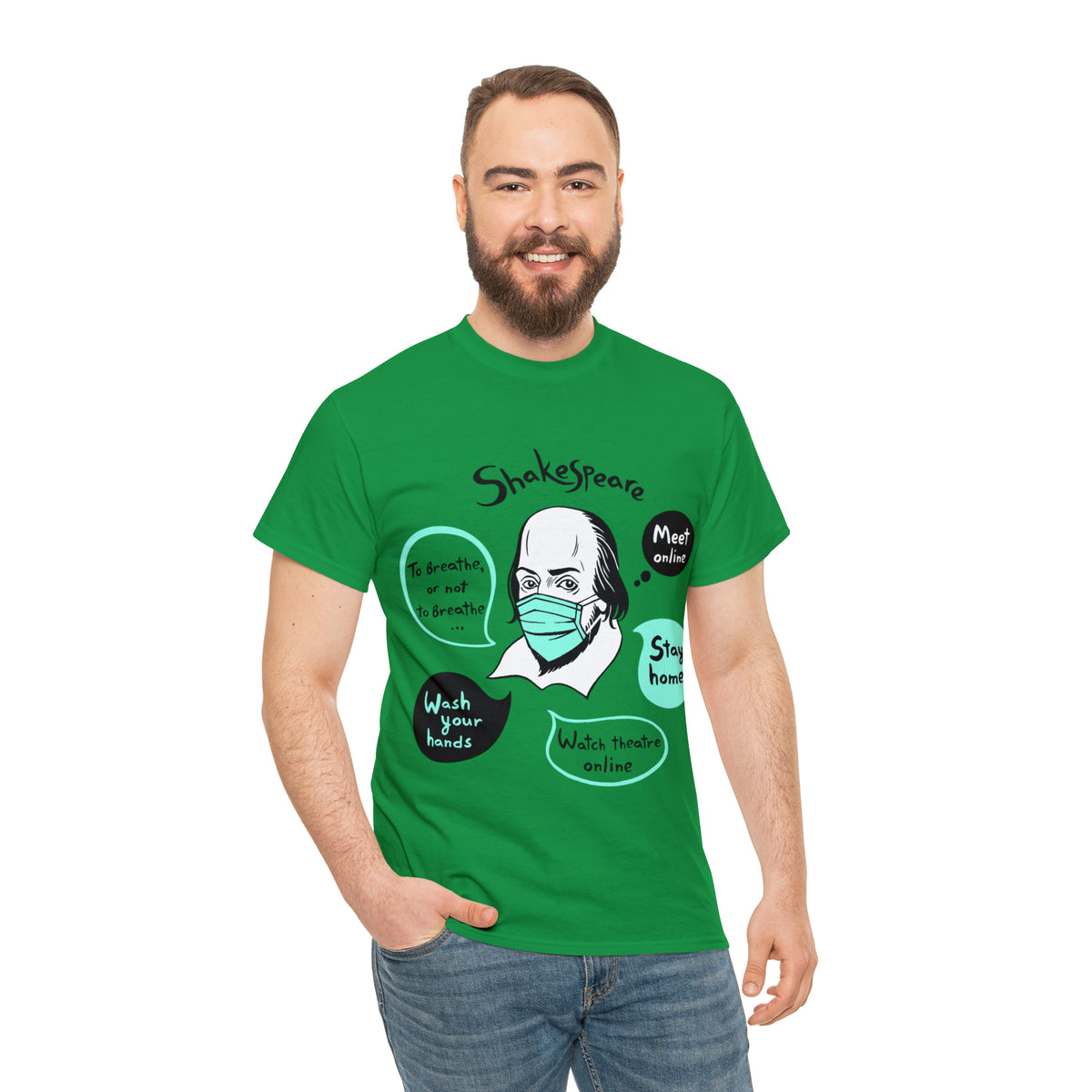 COVID-19 SHAKESPEARE (light) - Unisex Heavy Cotton Tee