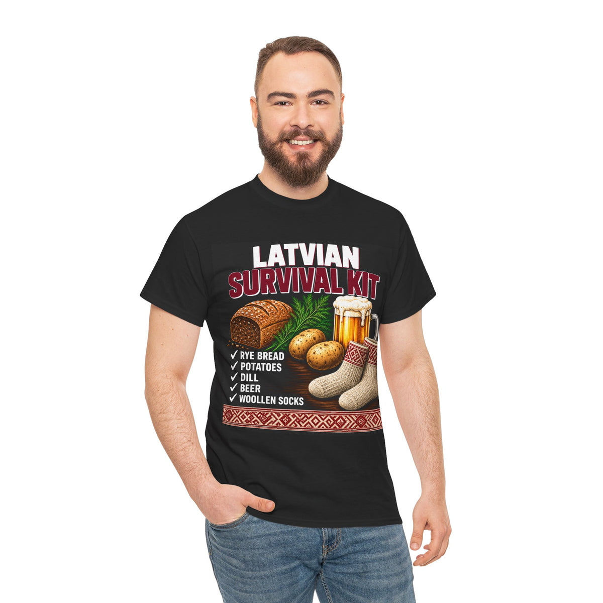 Latvian Survival Kit T-Shirt | Funny Latvian Gift | BalticAF