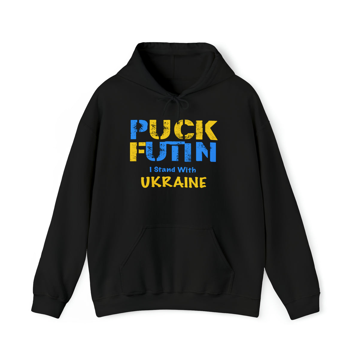 "P*** FUTI*" I Stand With UKRAINE - Unisex Heavy Blend™ Hooded Sweatshirt