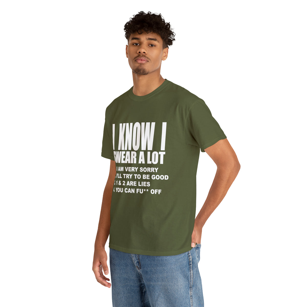 I KNOW I SWEAR A LOT (Po**** Version) - Unisex Heavy Cotton Tee - AUS