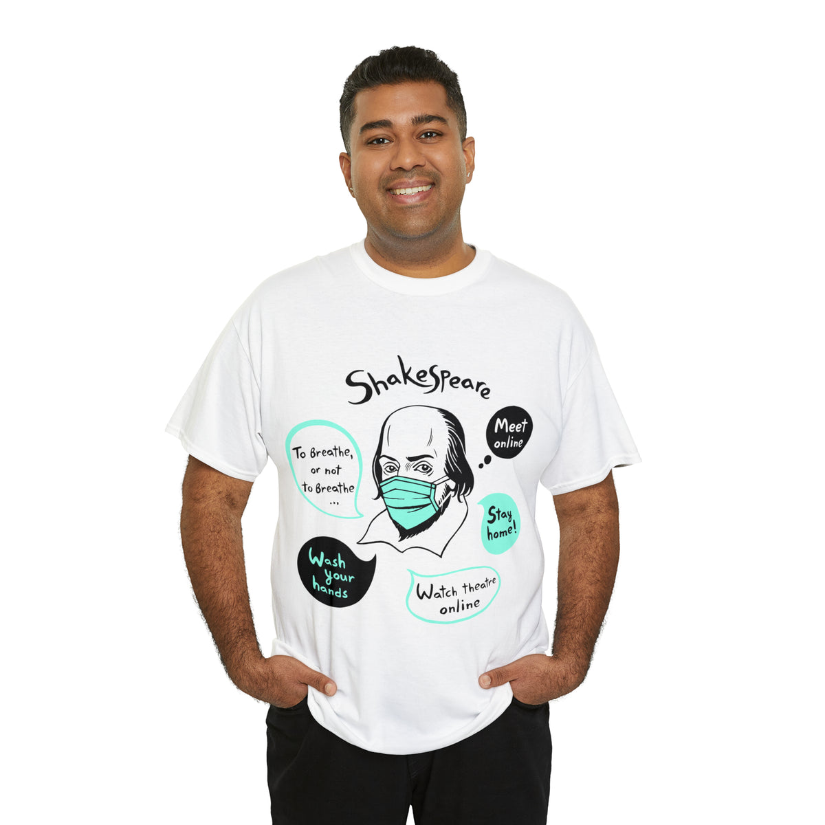 COVID-19 SHAKESPEARE (light) - Unisex Heavy Cotton Tee