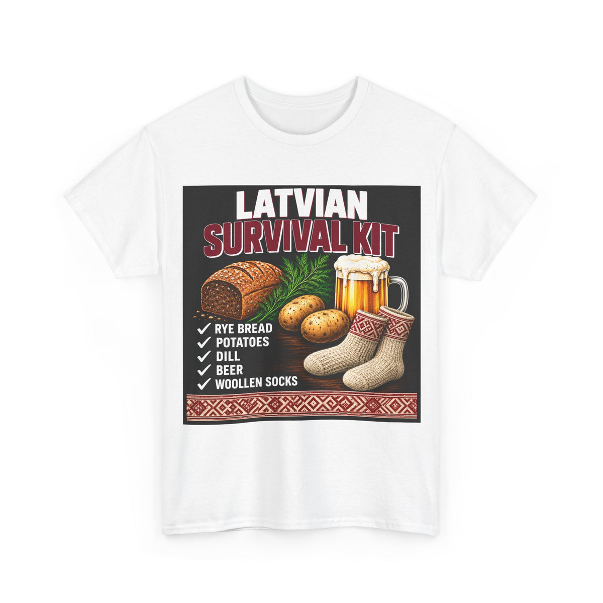 Latvian Survival Kit T-Shirt | Funny Latvian Gift | BalticAF
