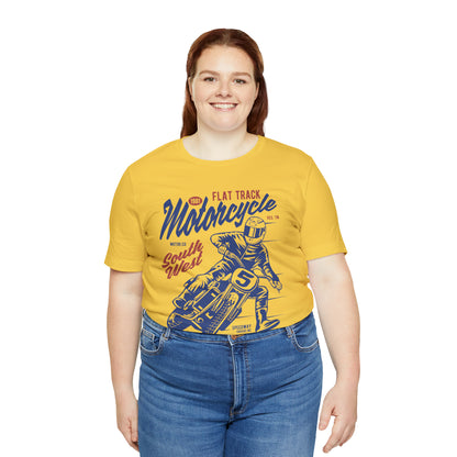 FLAT TRACK MOTORCYCLE - Unisex Jersey Short Sleeve Tee