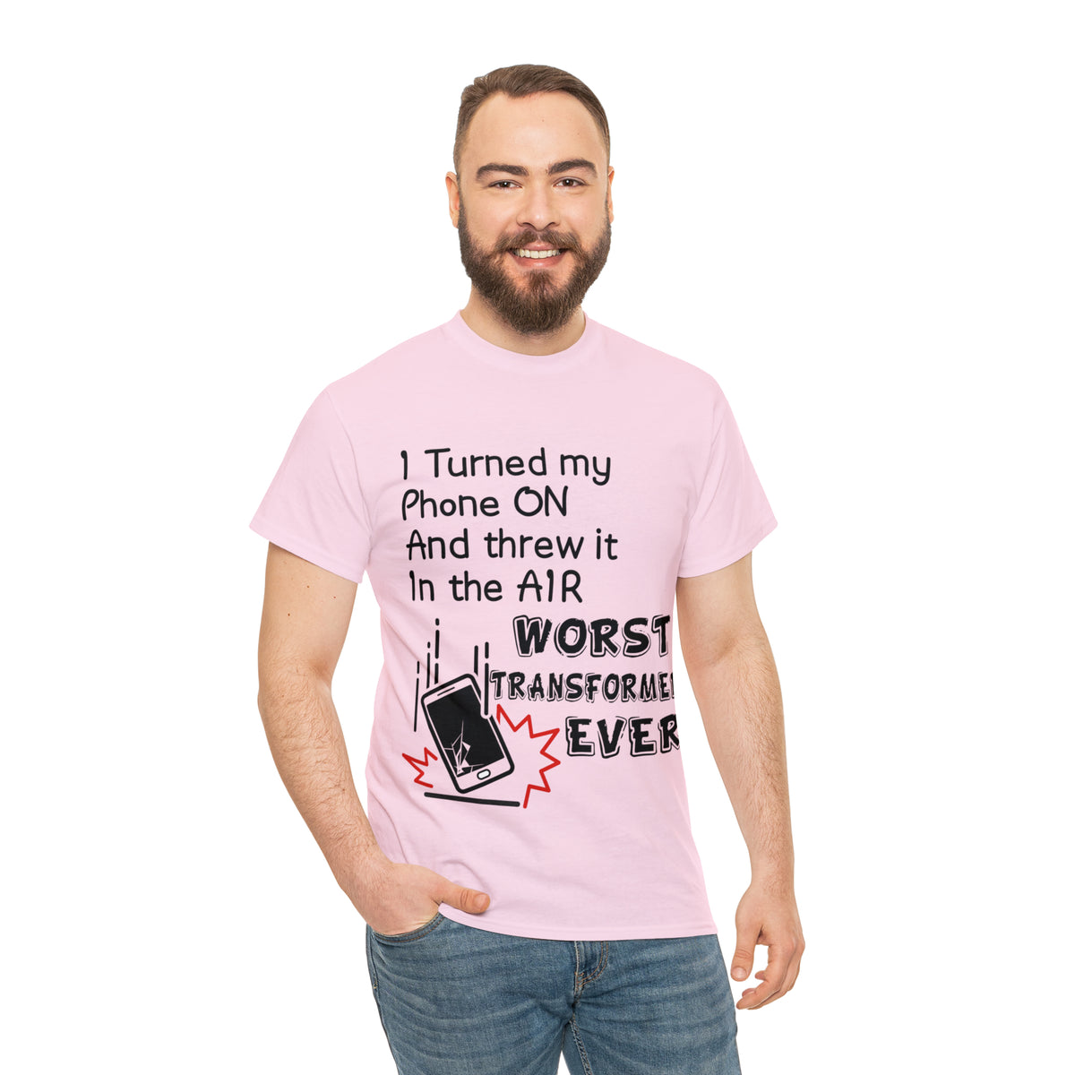 I TURNED MY PHONE ON - Unisex Heavy Cotton Tee - AUS