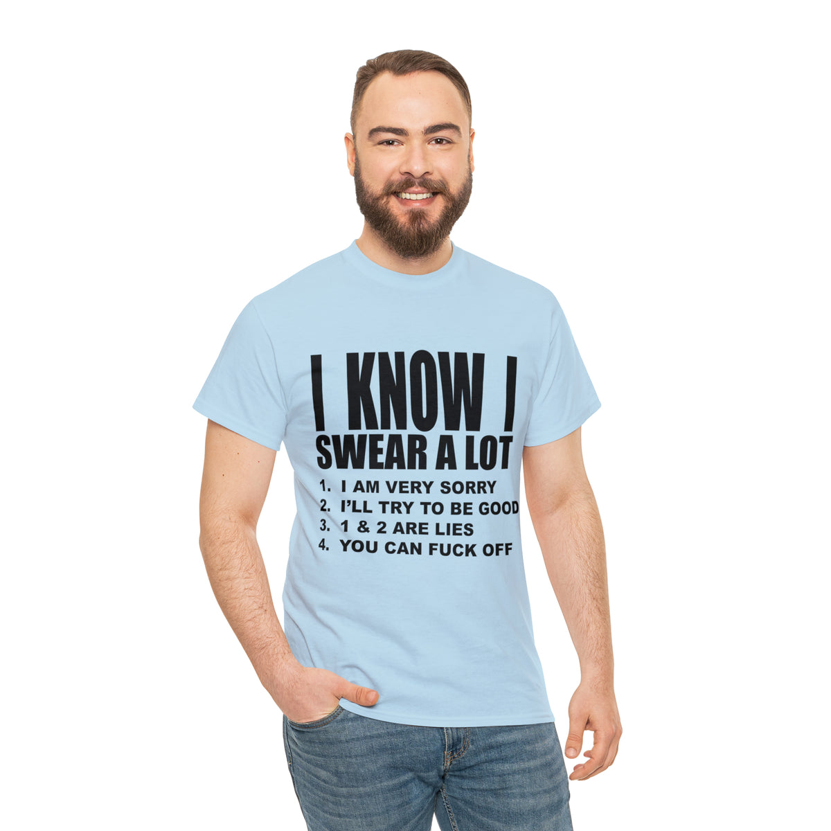 I KNOW I SWEAR A LOT (r*** version) - Unisex Heavy Cotton Tee - AUS