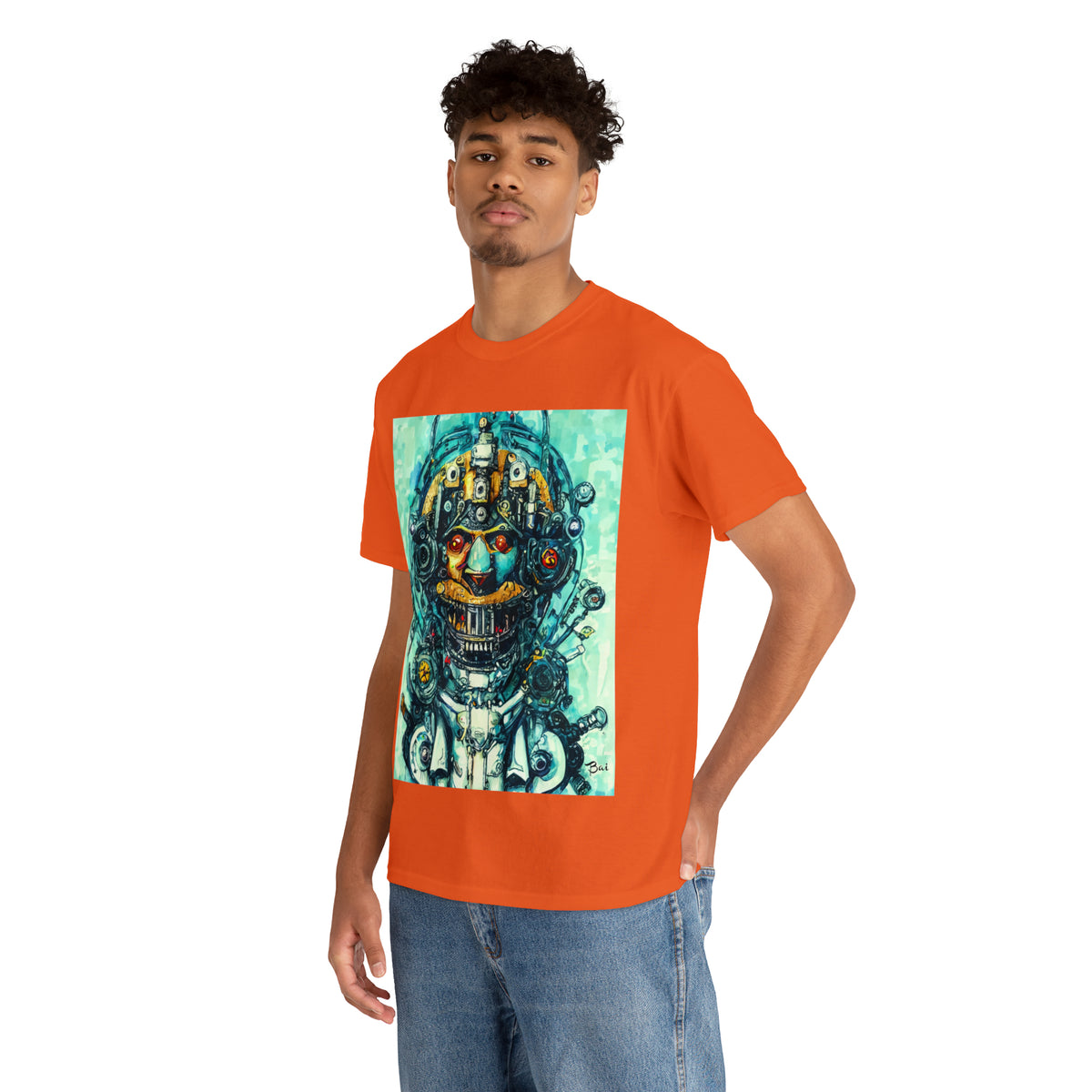 CYBERPUNK STEAMPUNK AUTON - Airt on a Shirt  - Unisex Heavy Cotton Tee - AUS