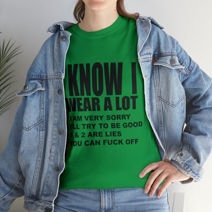 I KNOW I SWEAR A LOT (r*** version) - Unisex Heavy Cotton Tee - AUS