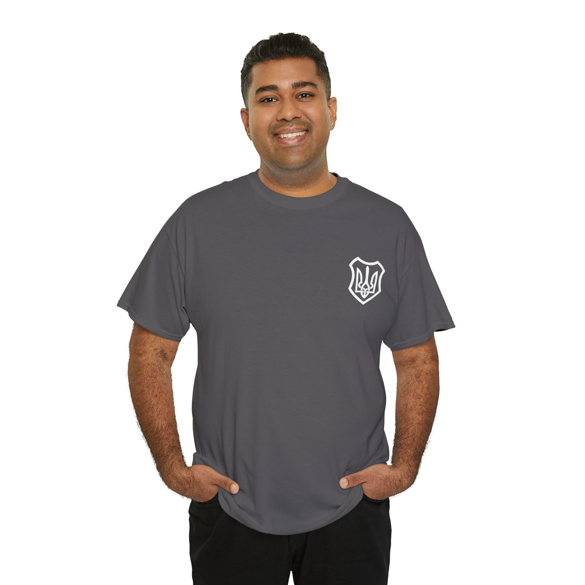 ICONIC UKRAINIAN TRIDENT T-SHIRT version 2 - Unisex Heavy Cotton Tee - AUS