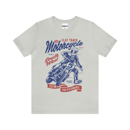 FLAT TRACK MOTORCYCLE - Unisex Jersey Short Sleeve Tee