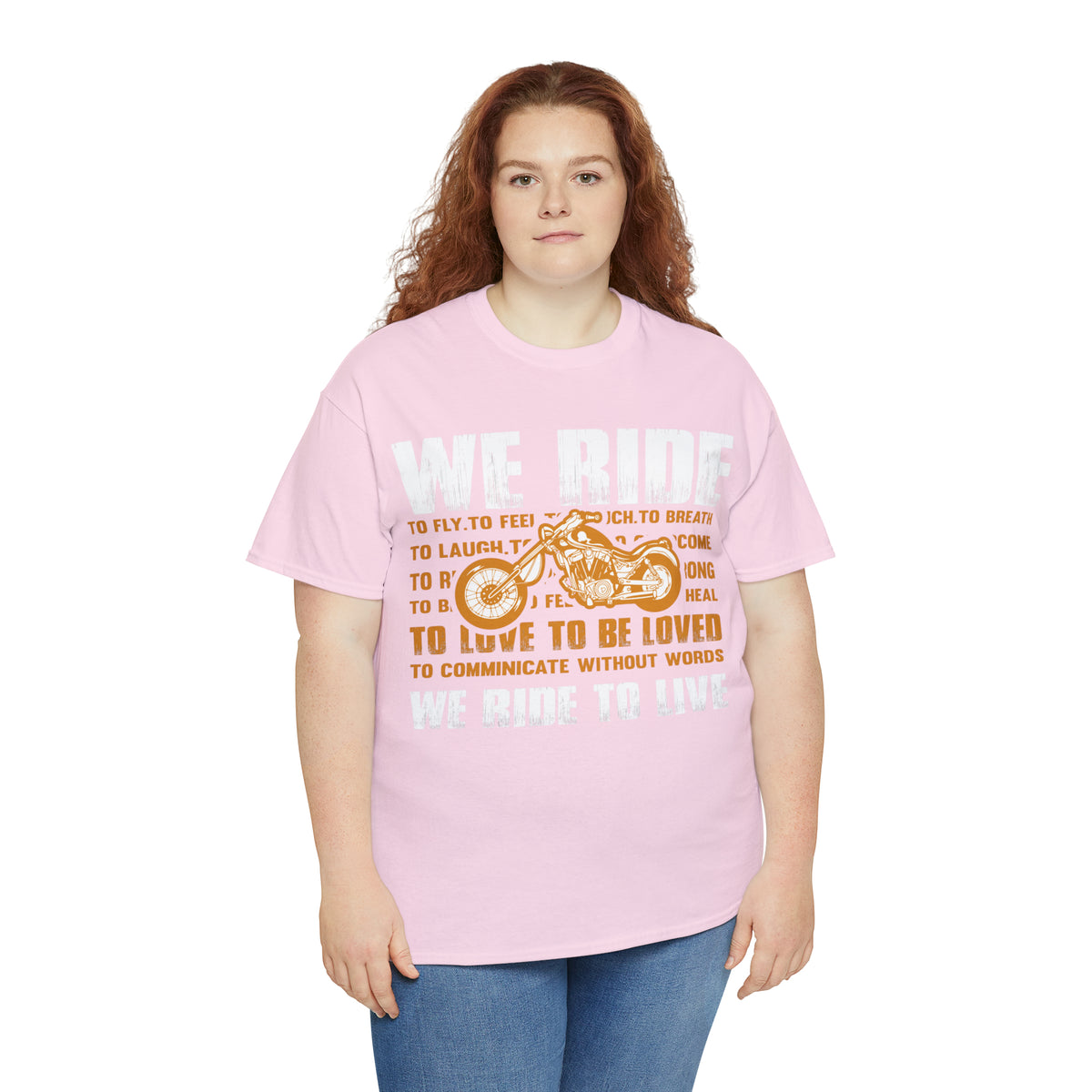 WE RIDE TO LIVE - Unisex Heavy Cotton Tee - USA