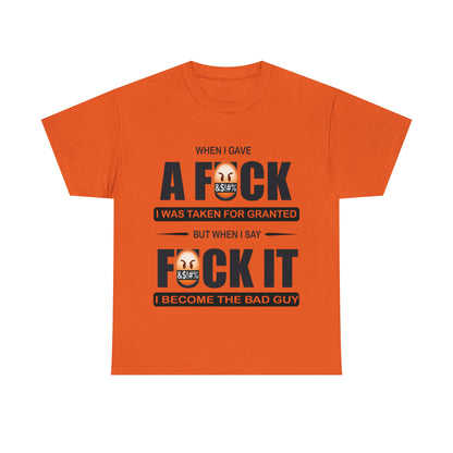 WHEN I GAVE A F***  - Funny Unisex Heavy Cotton Tee - AUS