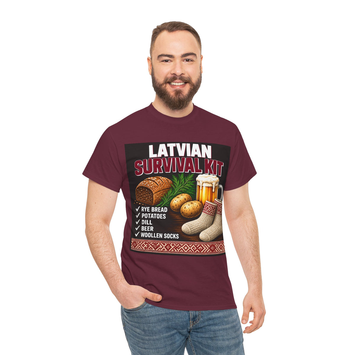 Latvian Survival Kit T-Shirt | Funny Latvian Gift | BalticAF