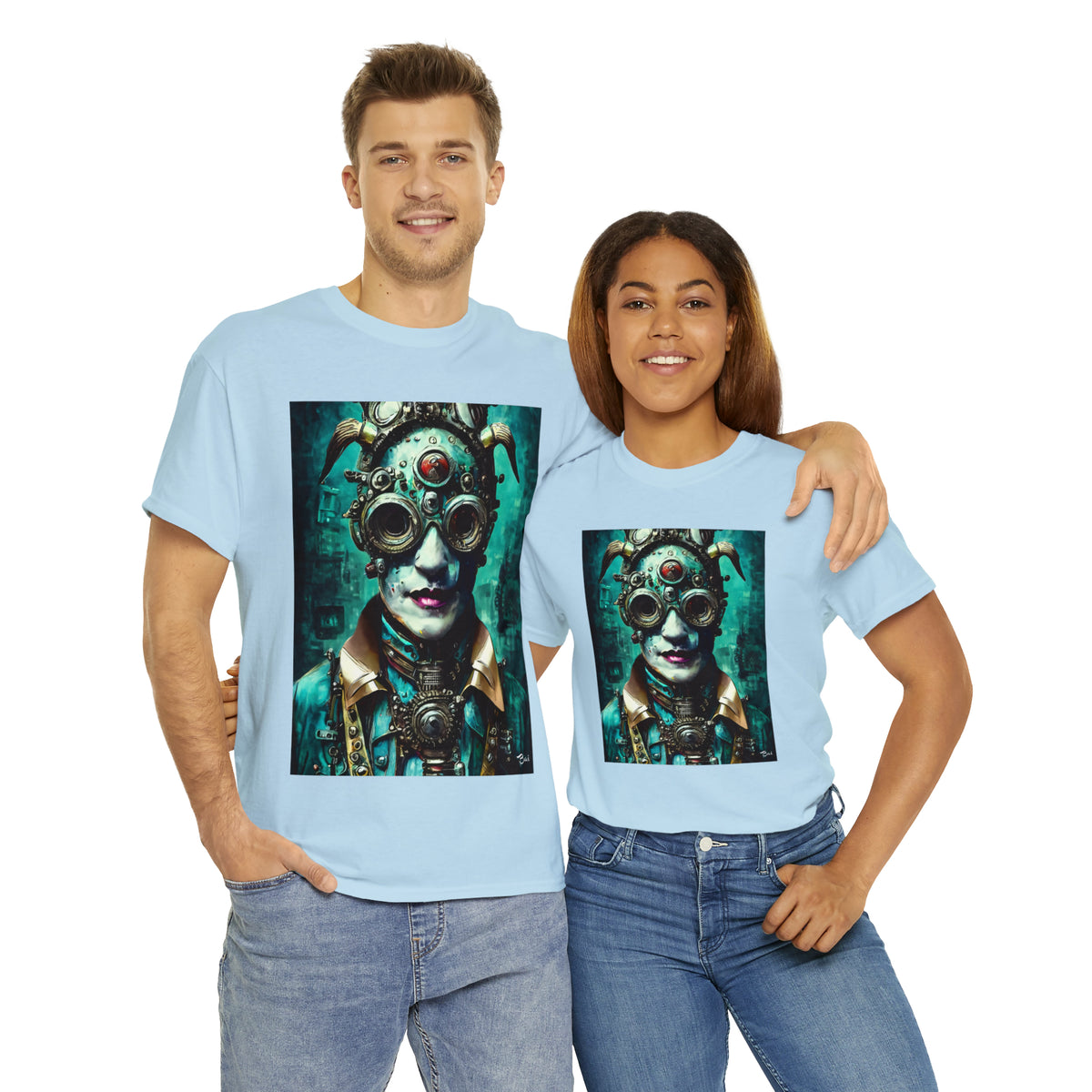 CYBER-STEAMPUNK LORD - Airt on a Shirt  - Unisex Heavy Cotton Tee - AUS
