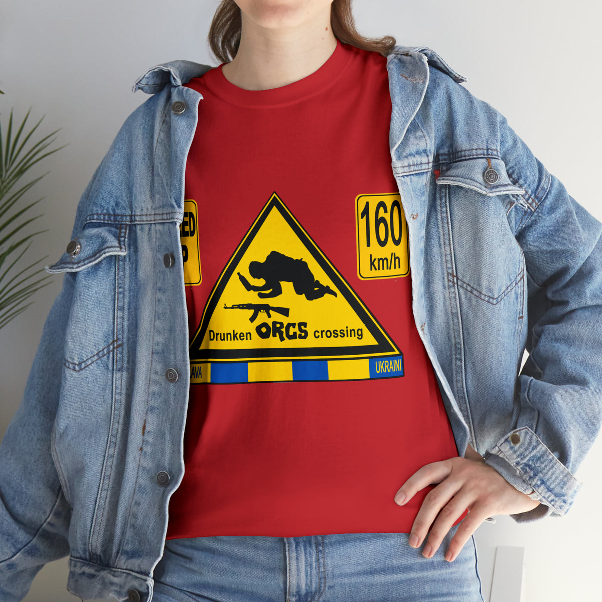 DRU**** ORCS CROSSING - 160 Km/h/SPEED UP - Unisex Heavy Cotton Tee - AUS