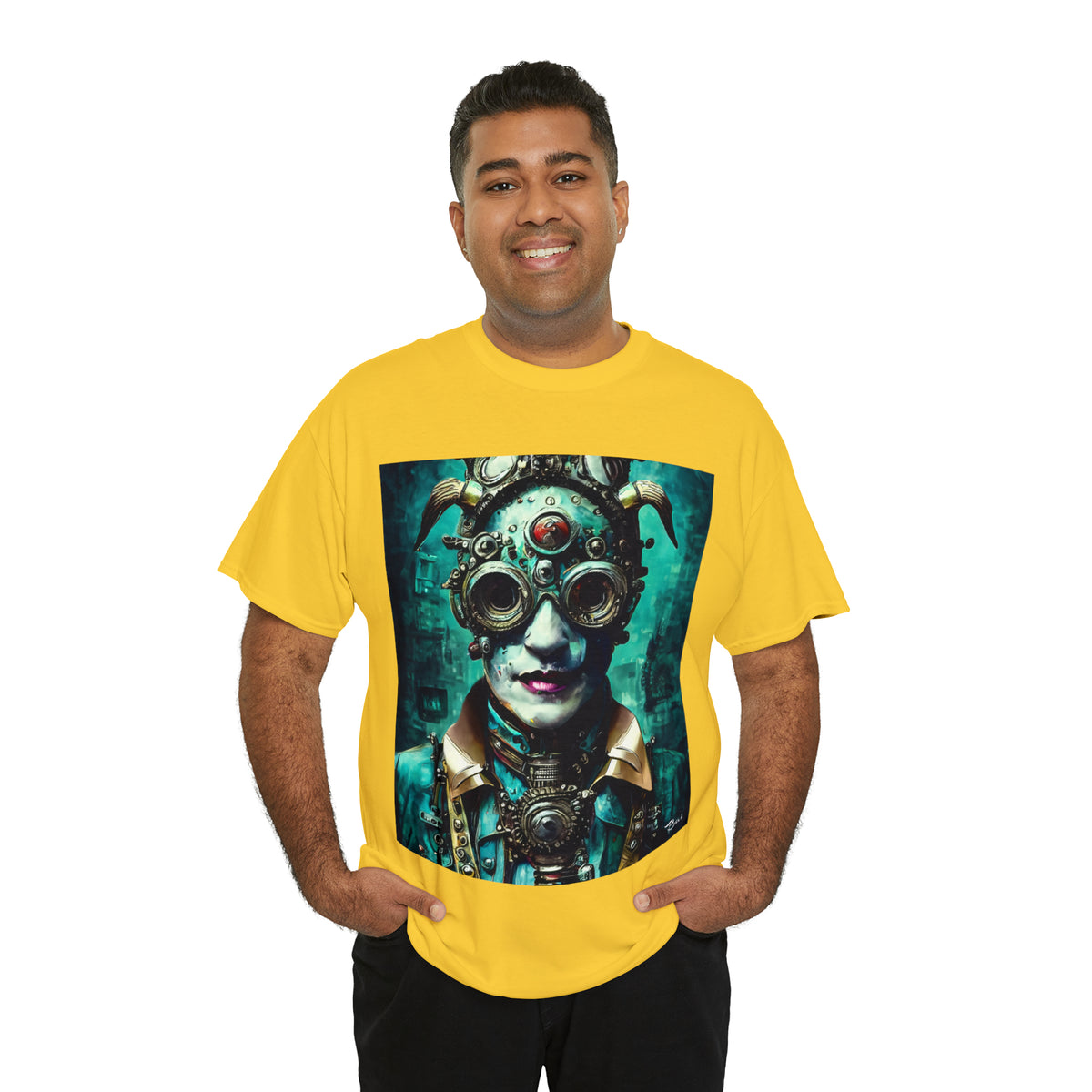 CYBER-STEAMPUNK LORD - Airt on a Shirt  - Unisex Heavy Cotton Tee - AUS