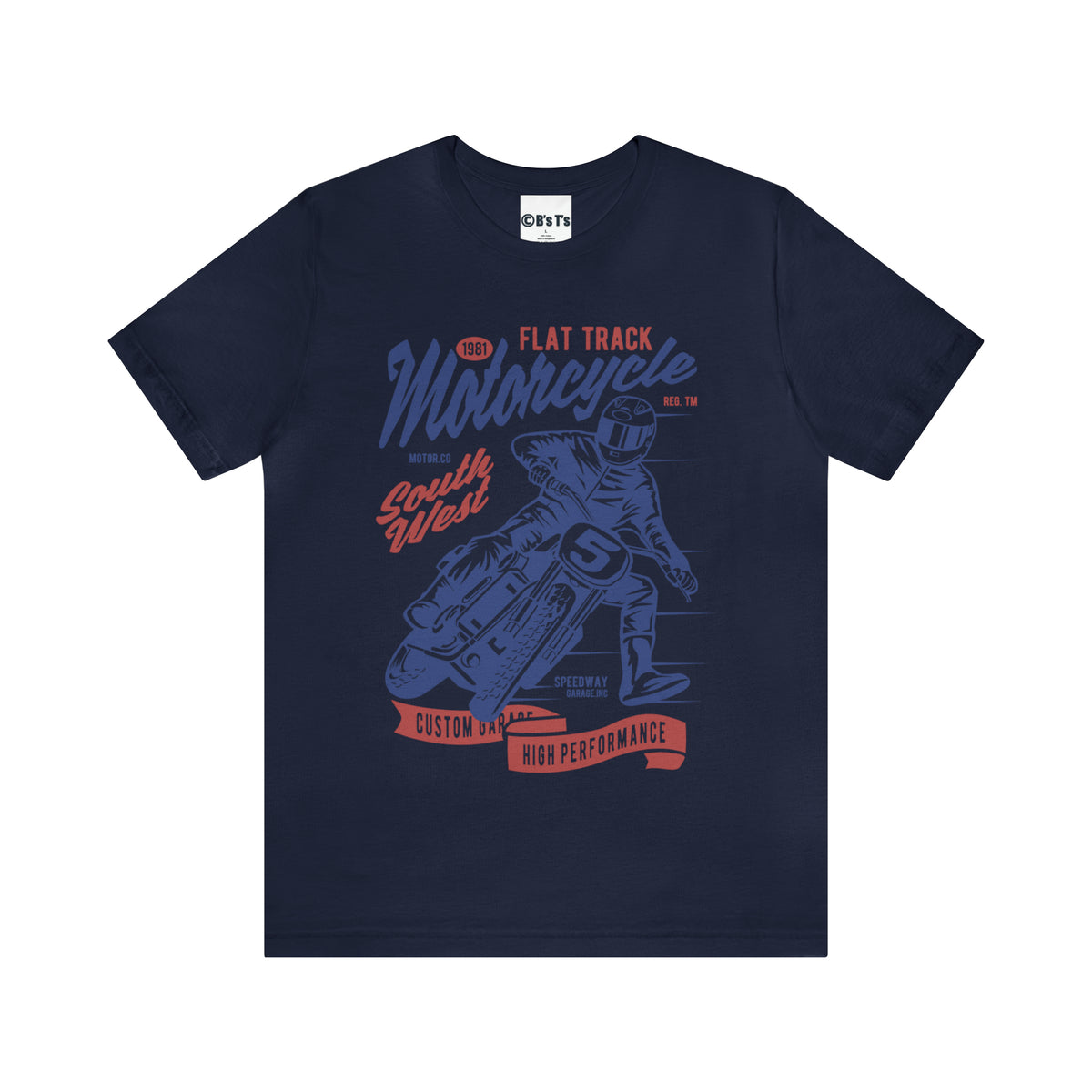 FLAT TRACK MOTORCYCLE - Unisex Jersey Short Sleeve Tee