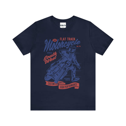 FLAT TRACK MOTORCYCLE - Unisex Jersey Short Sleeve Tee