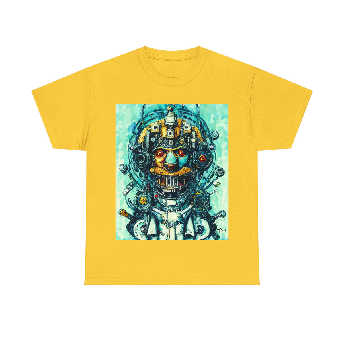 CYBERPUNK STEAMPUNK AUTON - Airt on a Shirt  - Unisex Heavy Cotton Tee - AUS