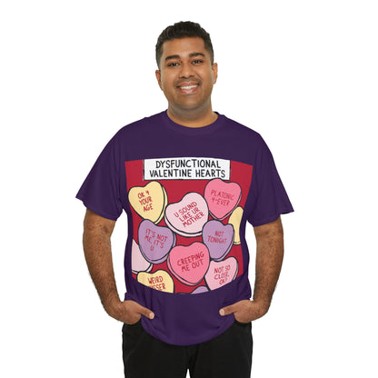 Dysfunctional Valentine's Hearts - Unisex Heavy Cotton Tee