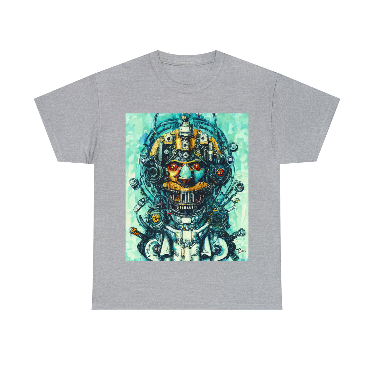 CYBERPUNK STEAMPUNK AUTON - Airt on a Shirt  - Unisex Heavy Cotton Tee - AUS