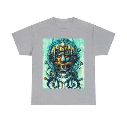 CYBERPUNK STEAMPUNK AUTON - Airt on a Shirt  - Unisex Heavy Cotton Tee - AUS