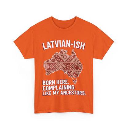 Latvian-ISH Australian T-Shirt | Funny Latvian Heritage Gift | BalticAF