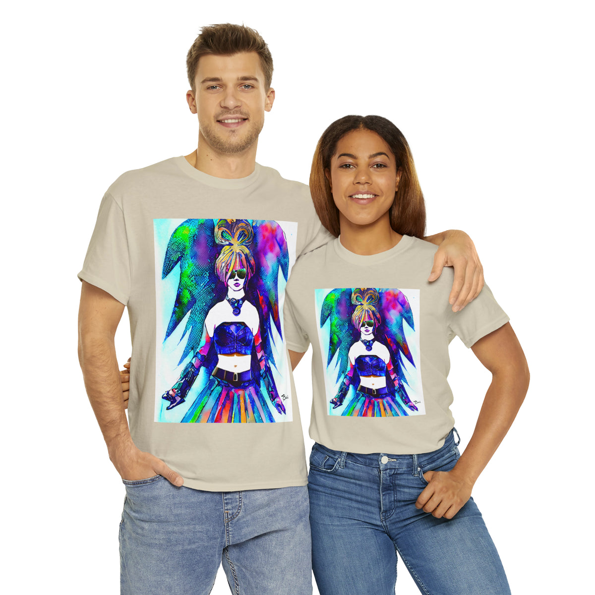 CYBER GIRL - Airt on a Shirt  - Unisex Heavy Cotton Tee - AUS