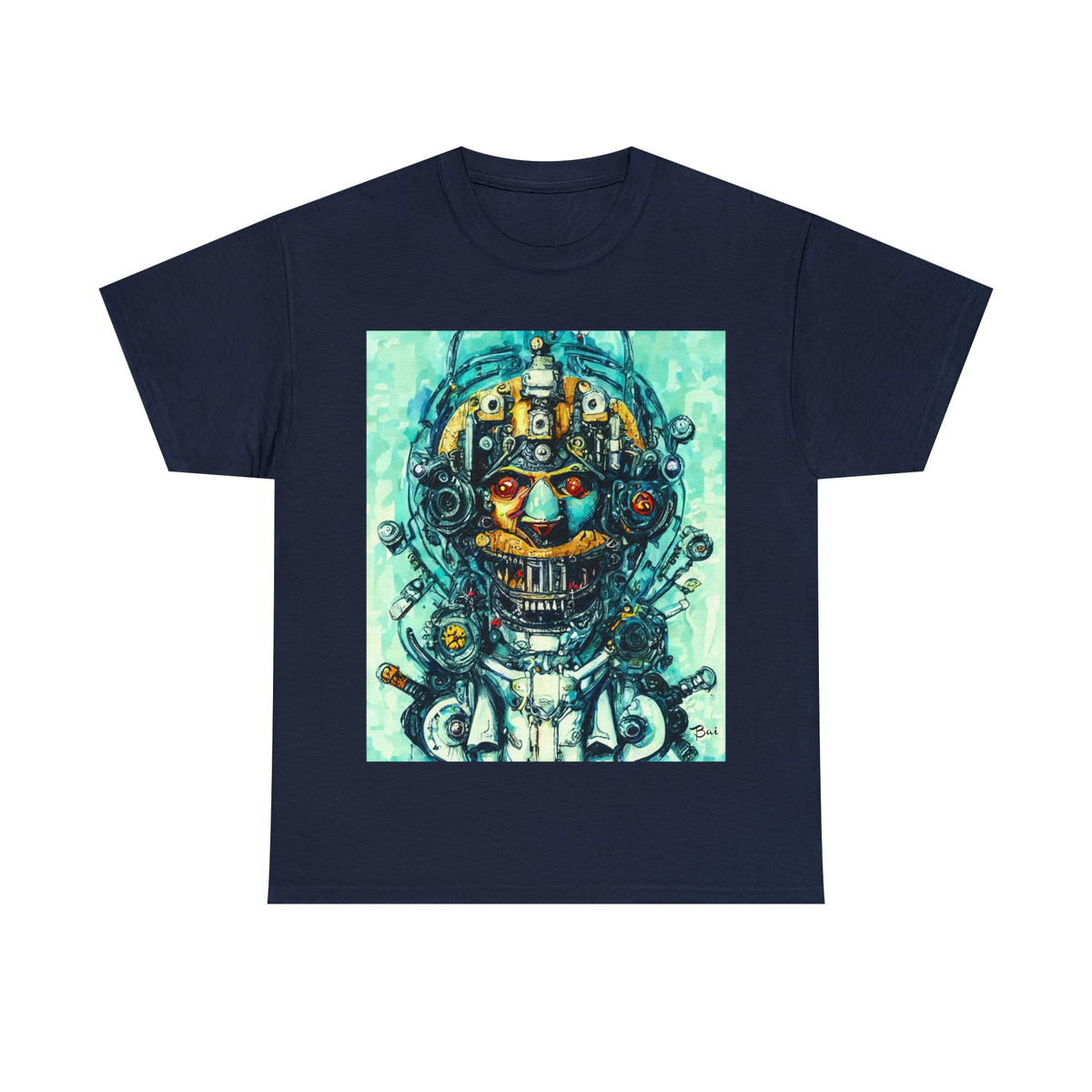 CYBERPUNK STEAMPUNK AUTON - Airt on a Shirt  - Unisex Heavy Cotton Tee - AUS