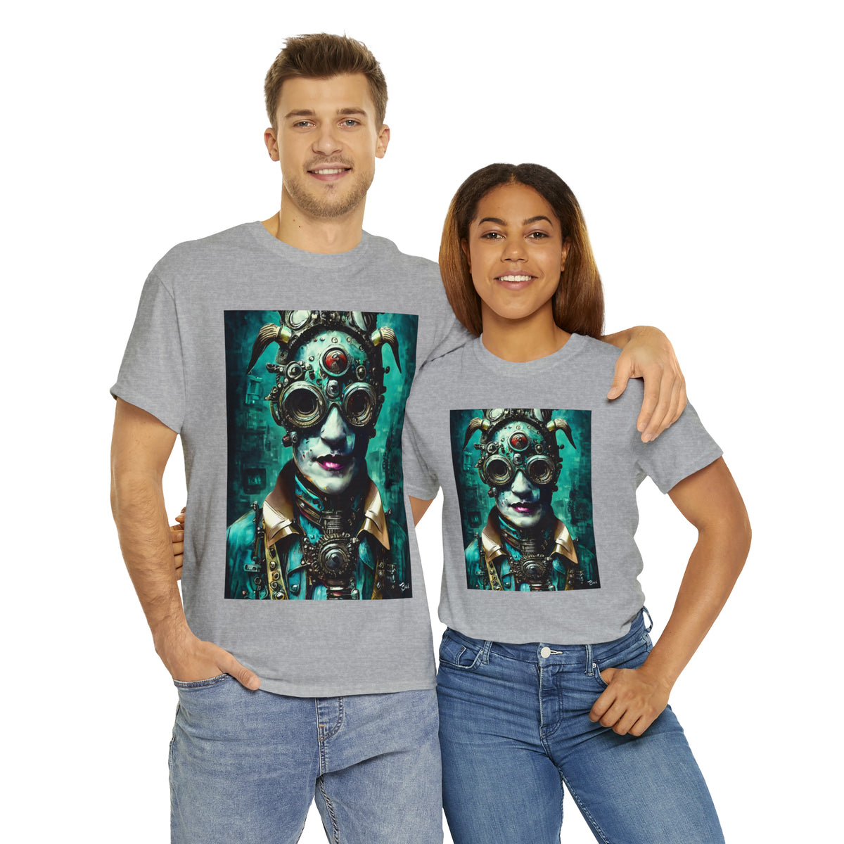 CYBER-STEAMPUNK LORD - Airt on a Shirt  - Unisex Heavy Cotton Tee - AUS