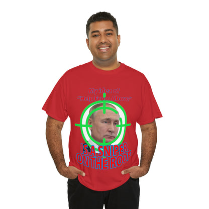 Help from Above SNIPER ON THE ROOF - Funny Unisex Heavy Cotton Tee - AUS