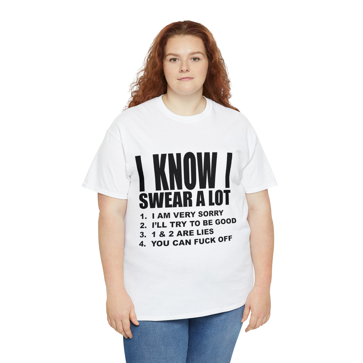 I KNOW I SWEAR A LOT (r*** version) - Unisex Heavy Cotton Tee - AUS