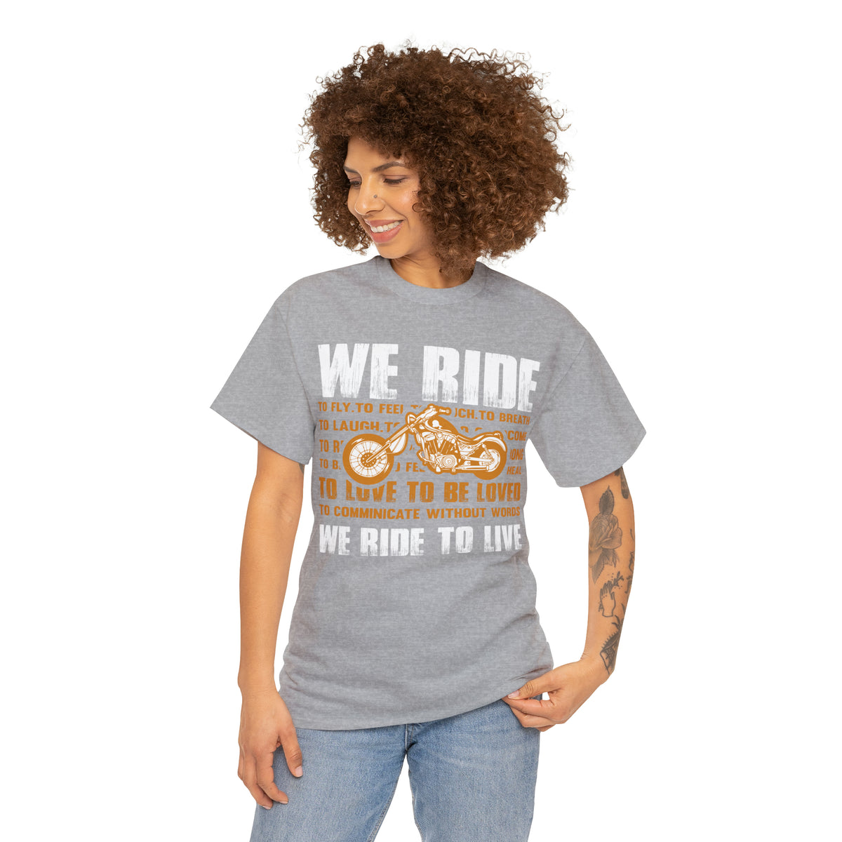WE RIDE TO LIVE - Unisex Heavy Cotton Tee - USA