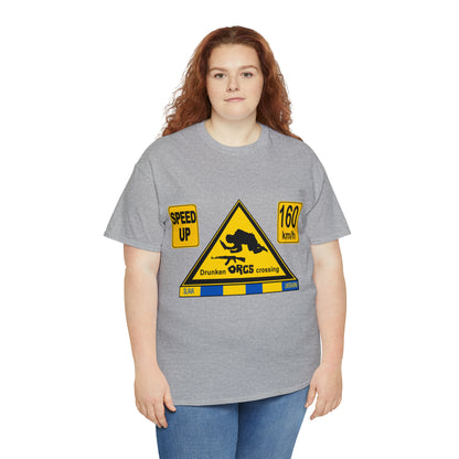 DRU**** ORCS CROSSING - 160 Km/h/SPEED UP - Unisex Heavy Cotton Tee - AUS