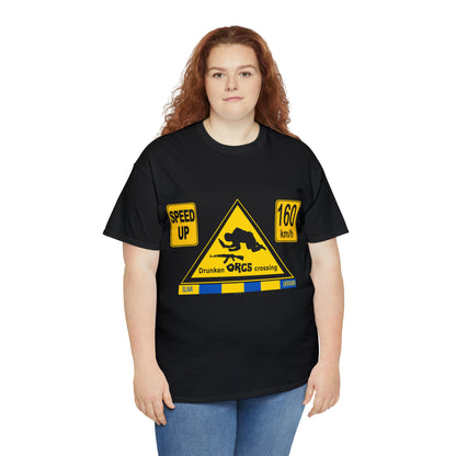 DRU**** ORCS CROSSING - 160 Km/h/SPEED UP - Unisex Heavy Cotton Tee - AUS
