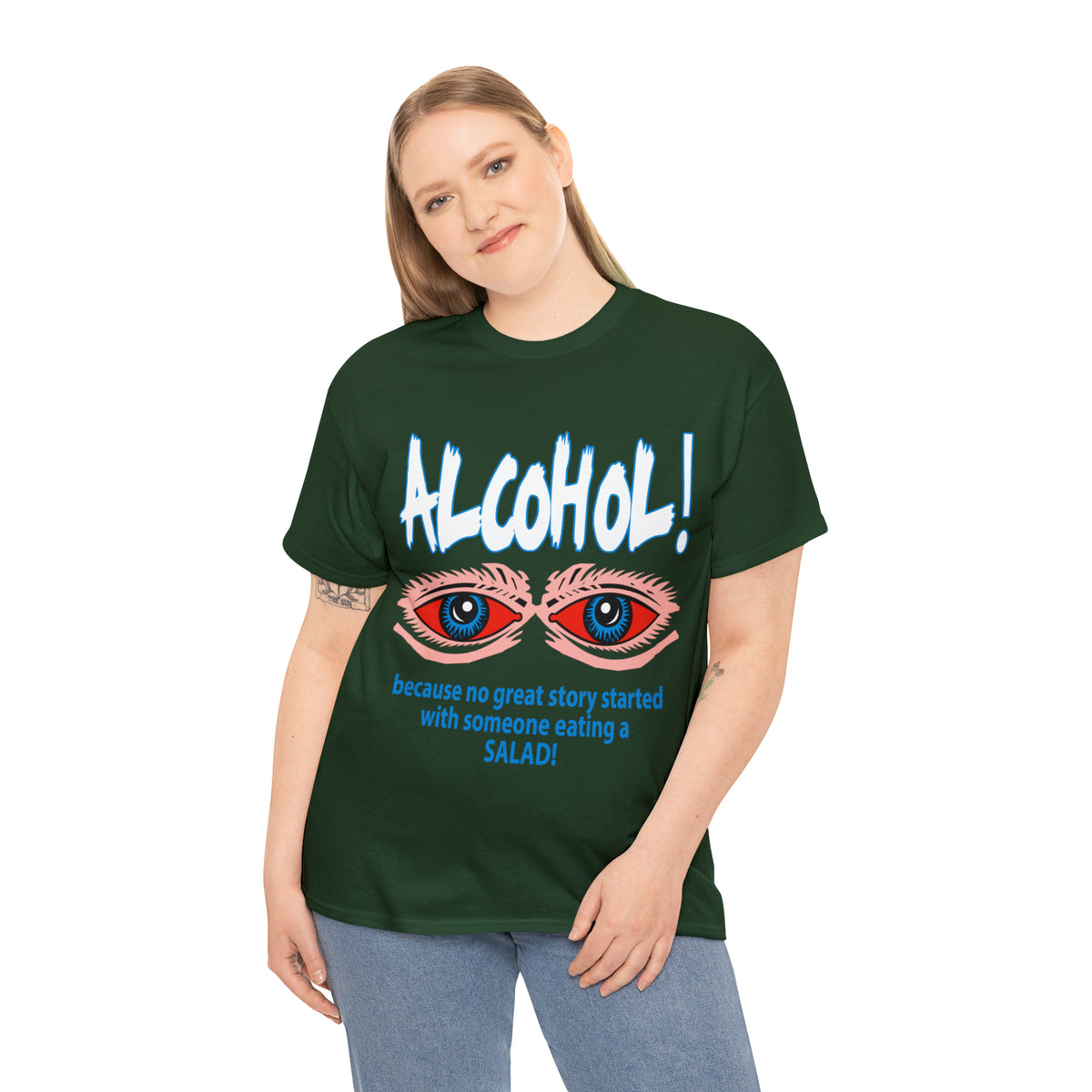"ALC****" vs Salad  - Funny Shirt - Unisex Heavy Cotton Tee - USA