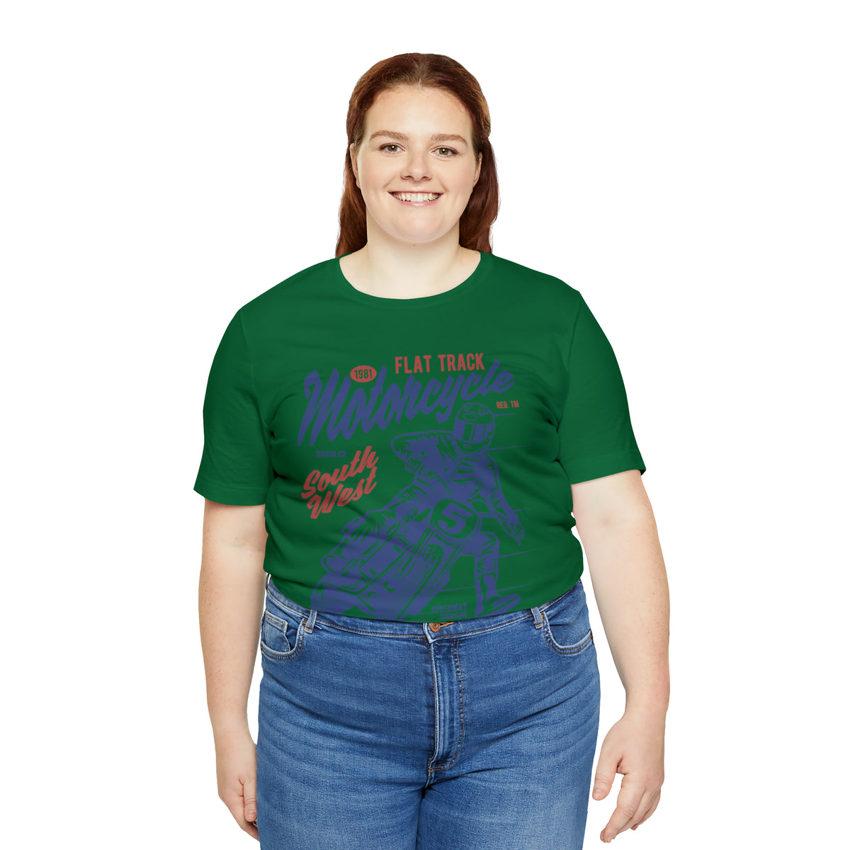 FLAT TRACK MOTORCYCLE - Unisex Jersey Short Sleeve Tee
