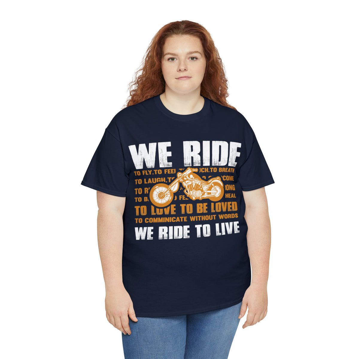 WE RIDE TO LIVE - Unisex Heavy Cotton Tee - USA