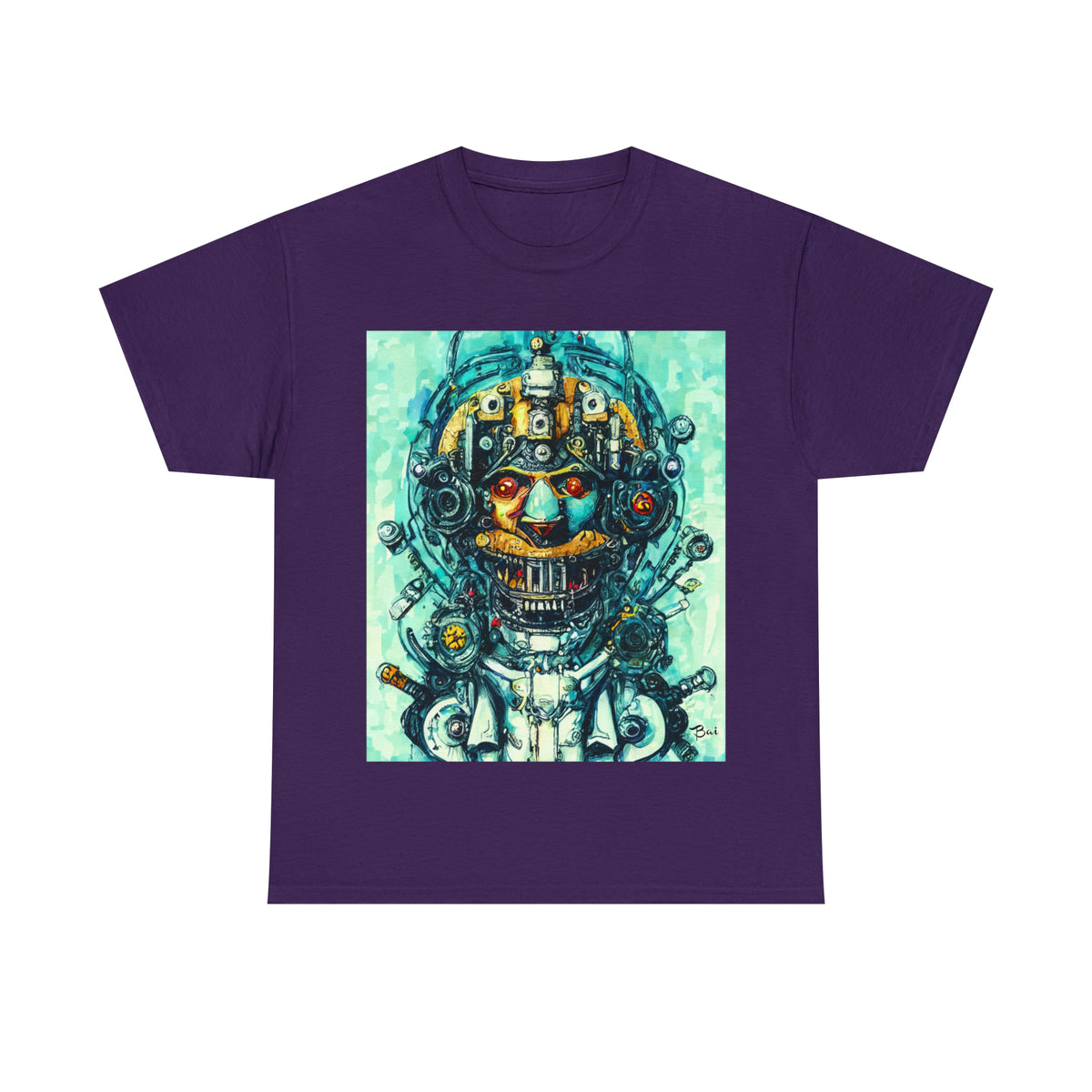 CYBERPUNK STEAMPUNK AUTON - Airt on a Shirt  - Unisex Heavy Cotton Tee - AUS