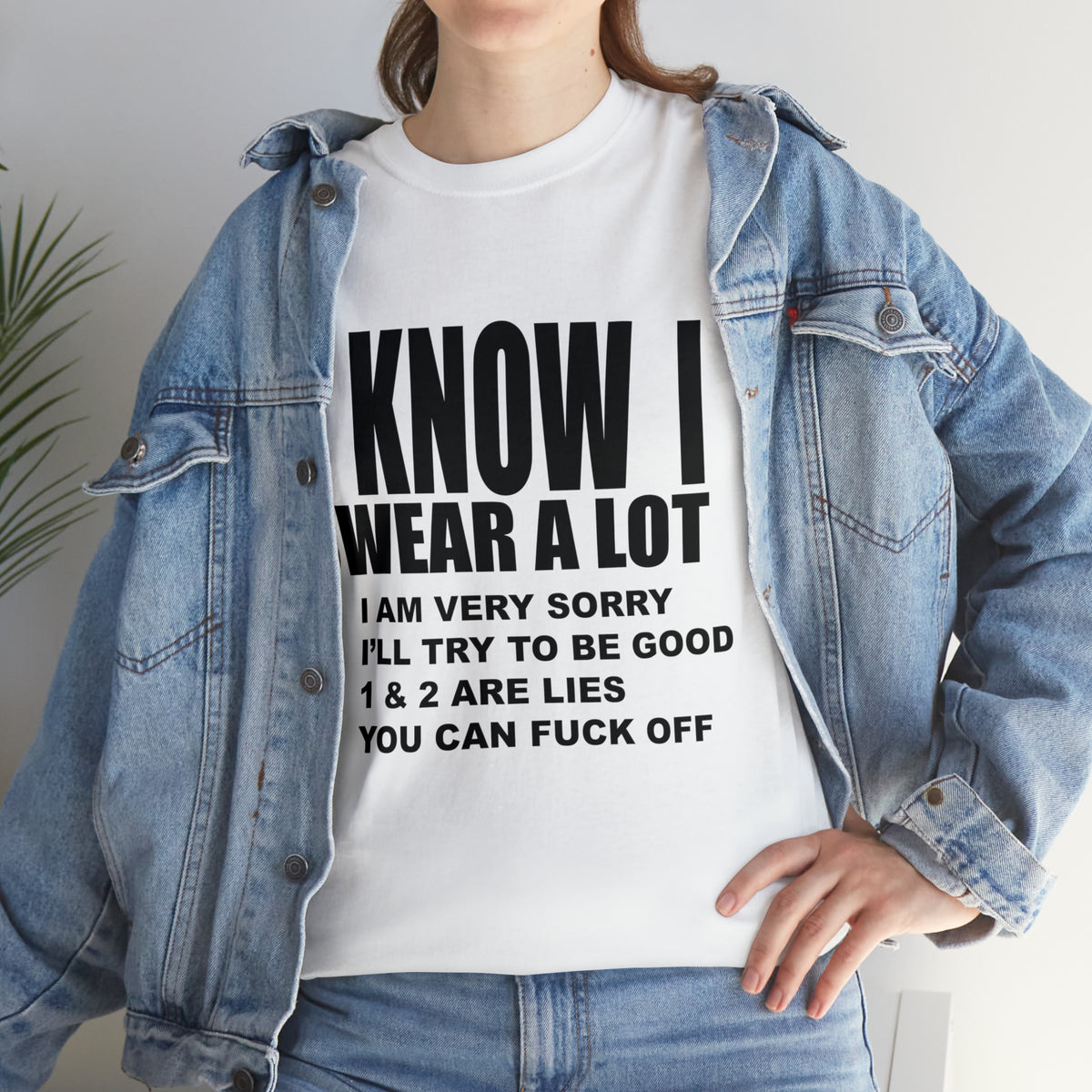 I KNOW I SWEAR A LOT (r*** version) - Unisex Heavy Cotton Tee - AUS