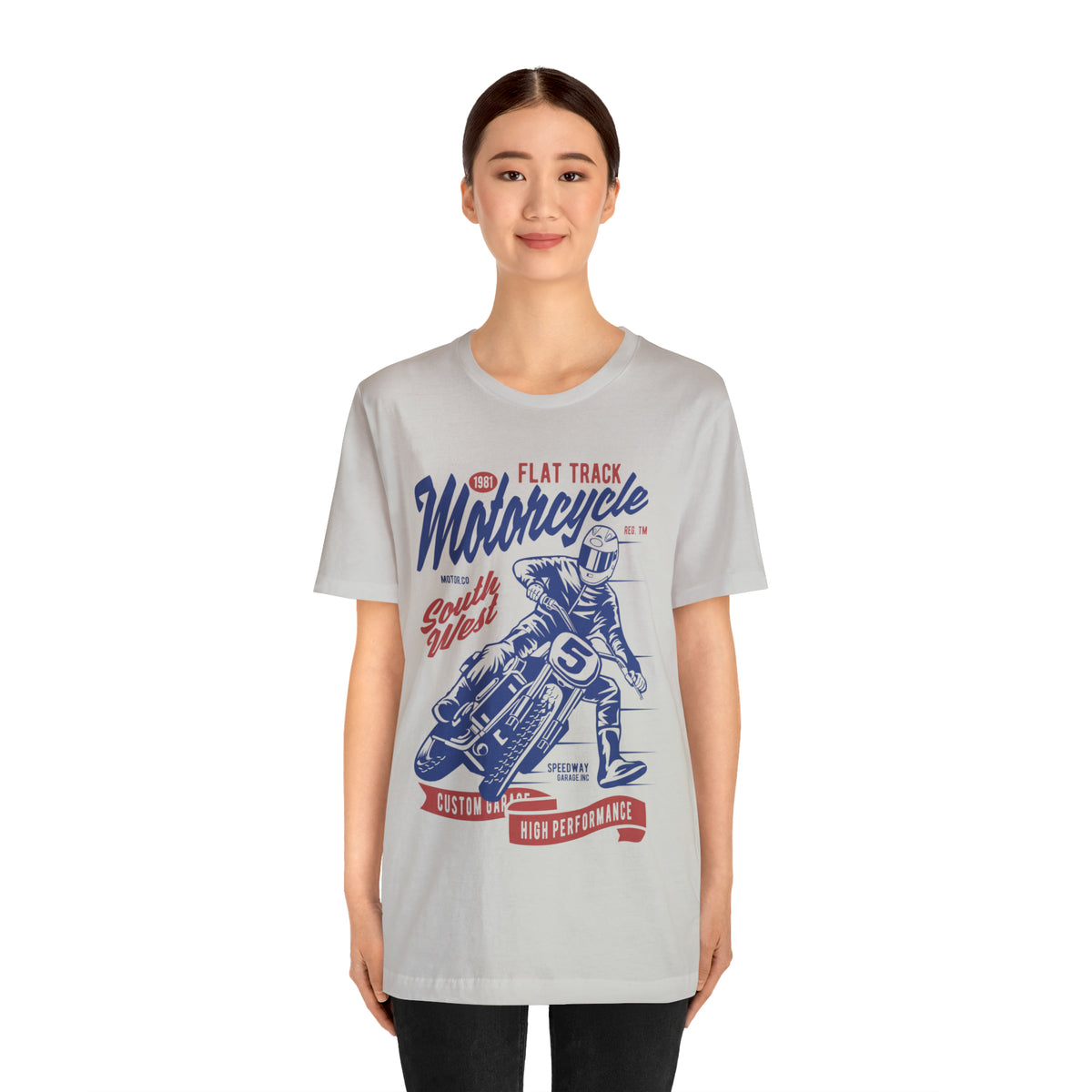 FLAT TRACK MOTORCYCLE - Unisex Jersey Short Sleeve Tee