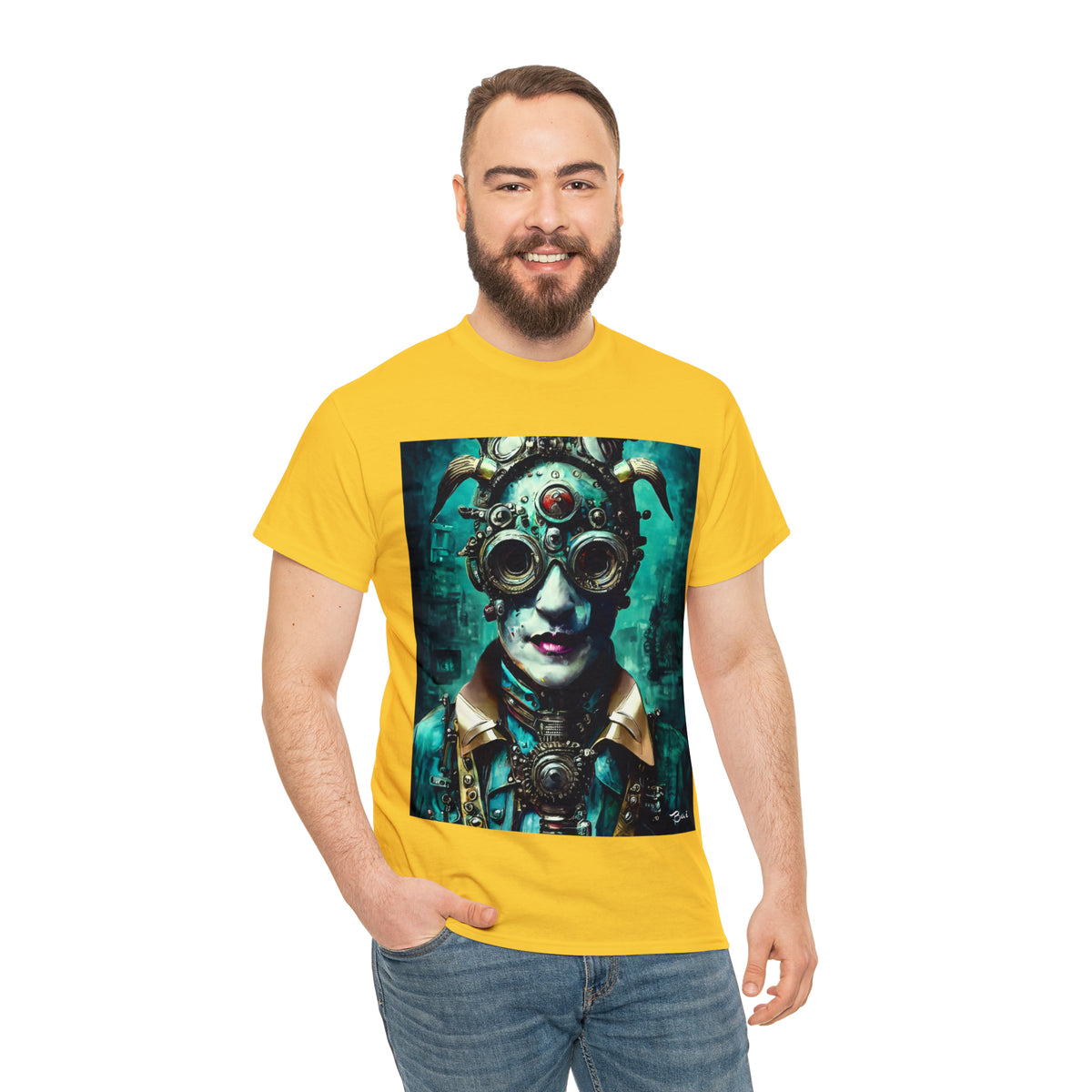 CYBER-STEAMPUNK LORD - Airt on a Shirt  - Unisex Heavy Cotton Tee - AUS