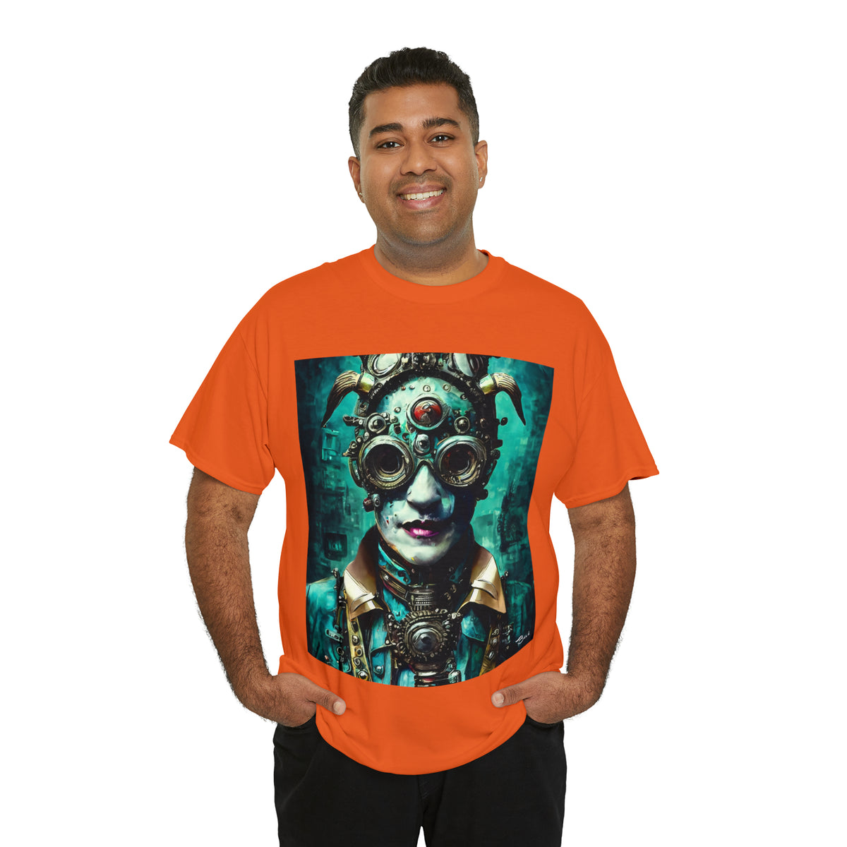 CYBER-STEAMPUNK LORD - Airt on a Shirt  - Unisex Heavy Cotton Tee - AUS