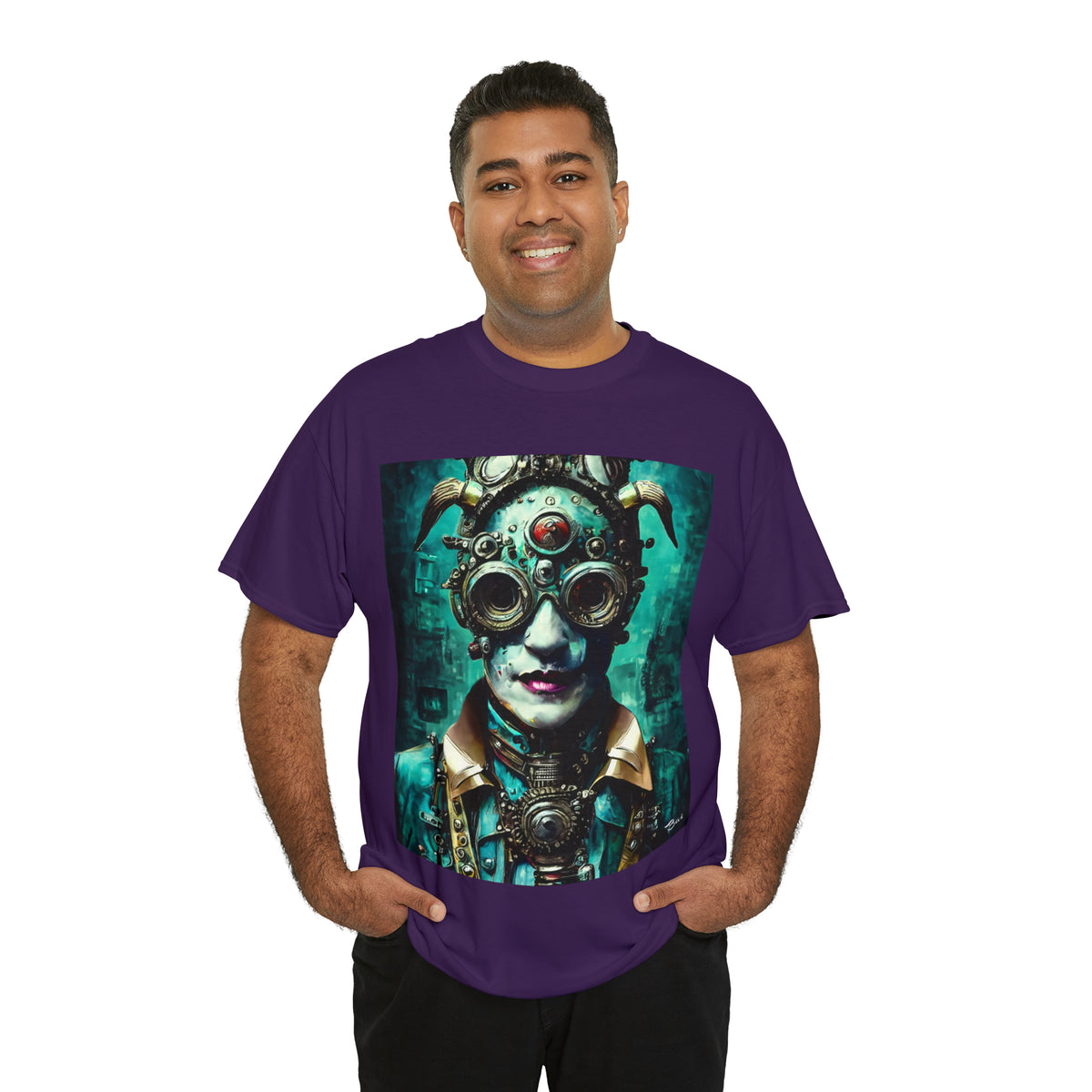 CYBER-STEAMPUNK LORD - Airt on a Shirt  - Unisex Heavy Cotton Tee - AUS