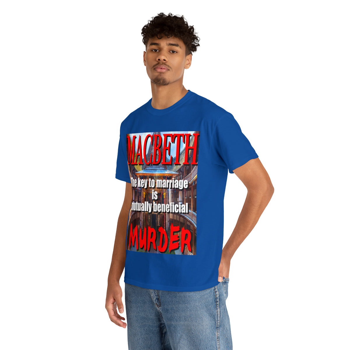 MACBETH the key to marriage is...- Unisex Heavy Cotton Tee