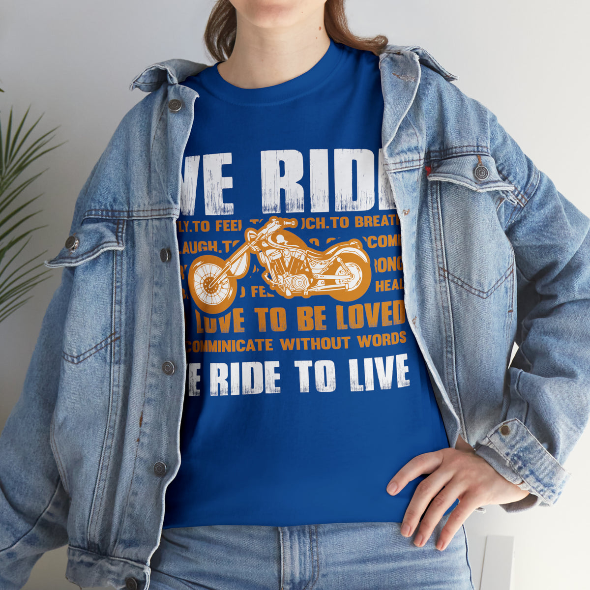 WE RIDE TO LIVE - Unisex Heavy Cotton Tee - USA