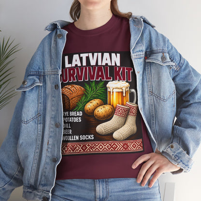 Latvian Survival Kit T-Shirt | Funny Latvian Gift | BalticAF