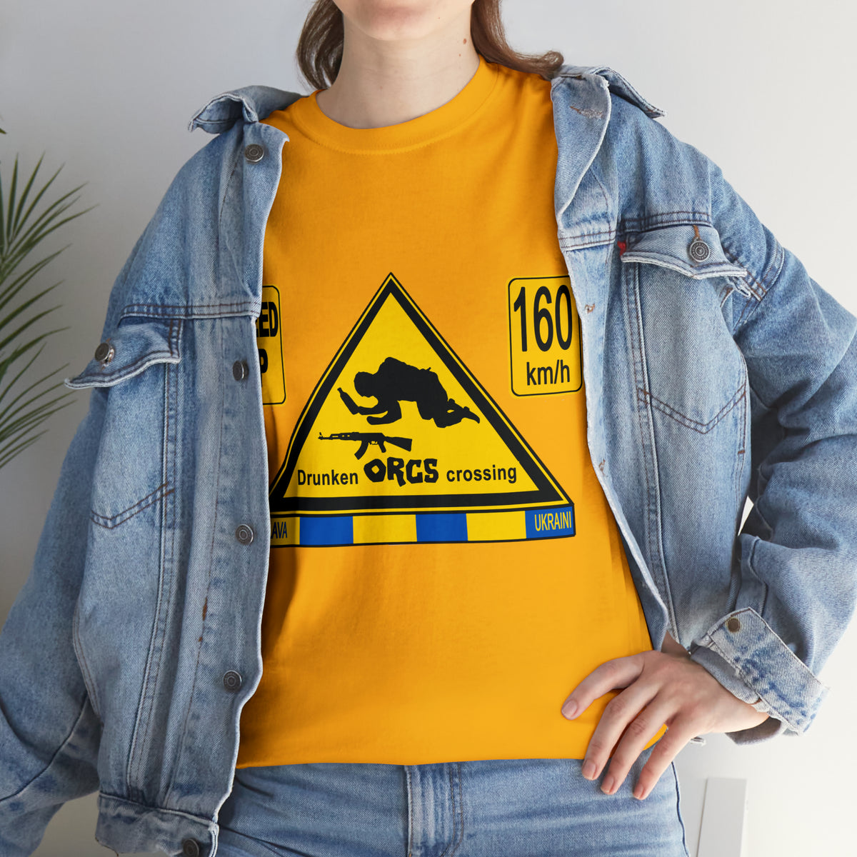 DRU**** ORCS CROSSING - 160 Km/h/SPEED UP - Unisex Heavy Cotton Tee - AUS