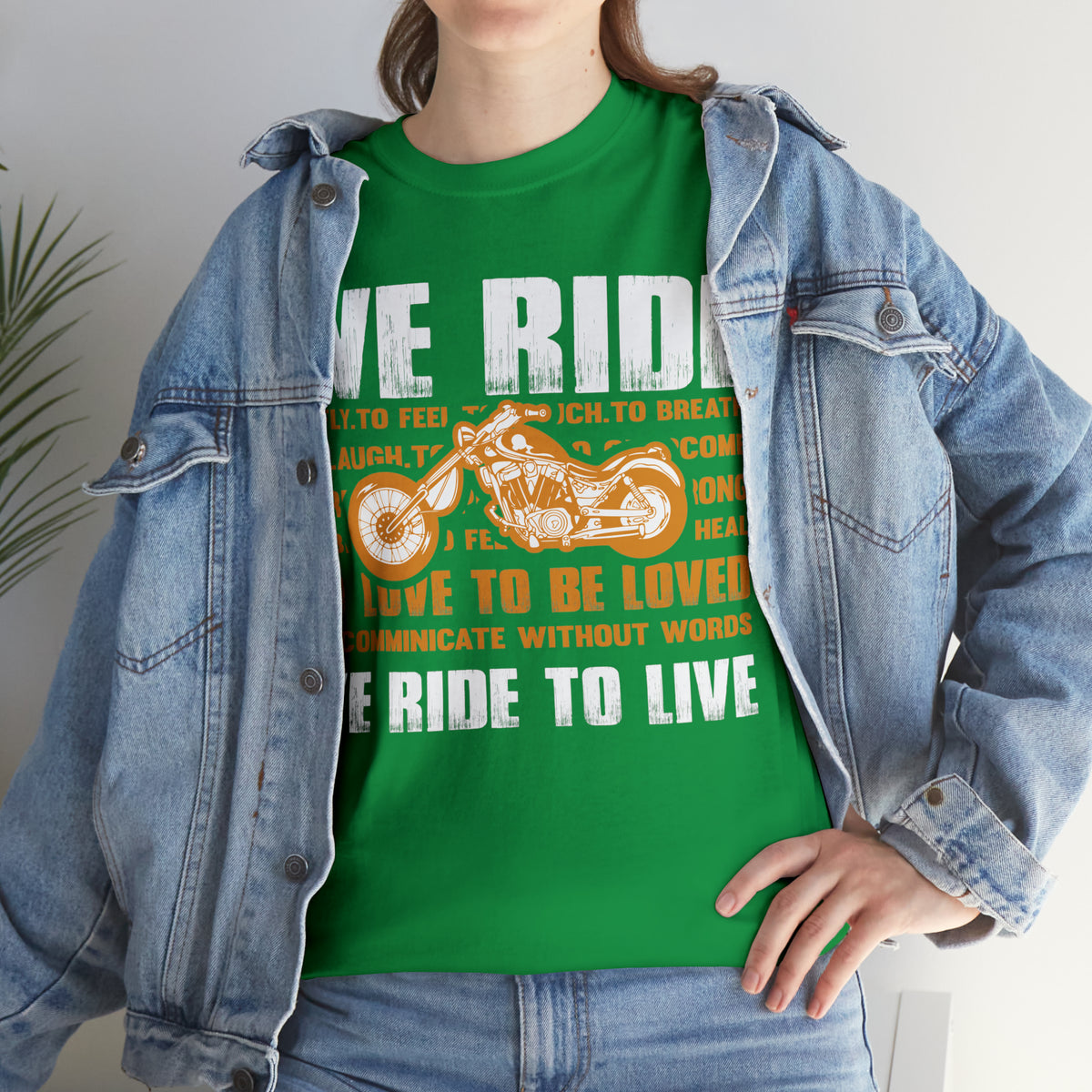WE RIDE TO LIVE - Unisex Heavy Cotton Tee - USA