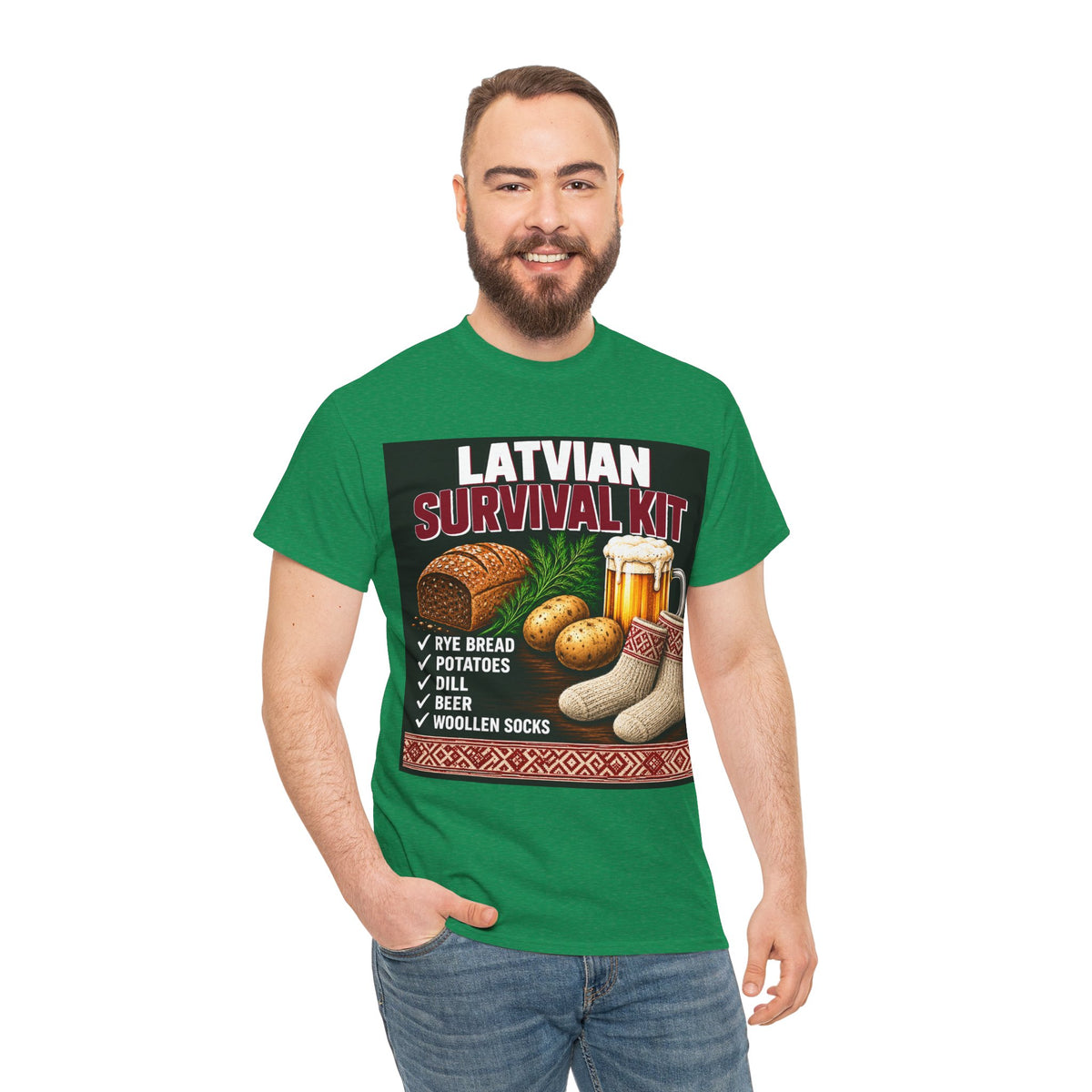 Latvian Survival Kit T-Shirt | Funny Latvian Gift | BalticAF