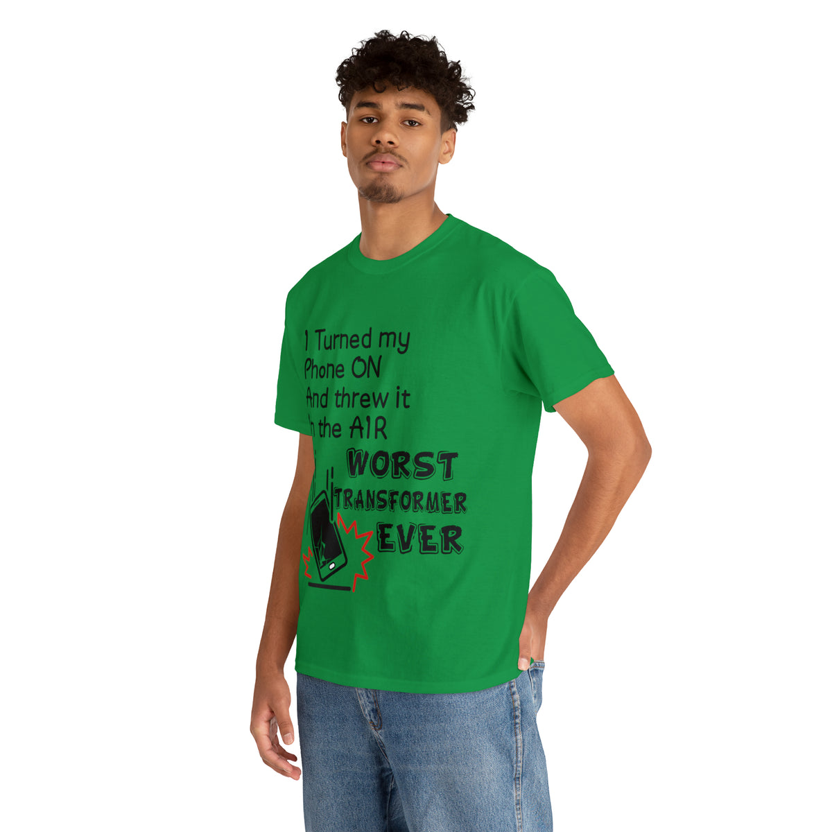 I TURNED MY PHONE ON - Unisex Heavy Cotton Tee - AUS
